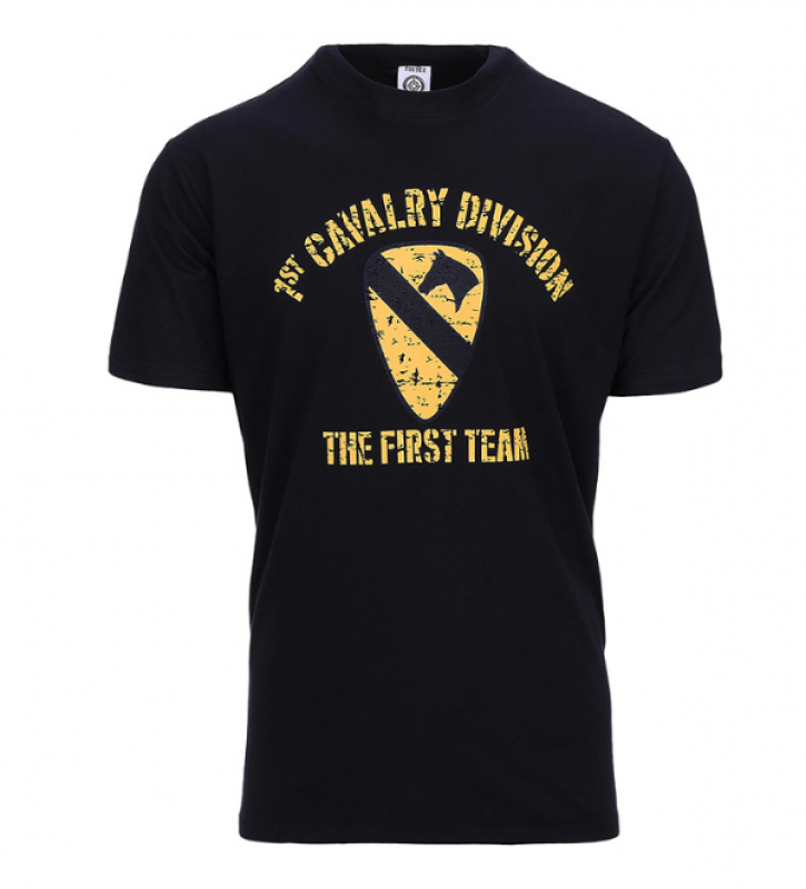 US Army T-shirt 1st Cavalry Division in Schwarz